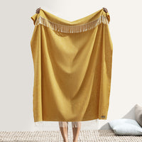 Ochre Italian Herringbone Throw
