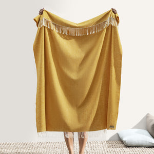 Ochre Italian Herringbone Throw