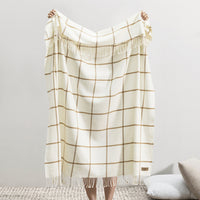 Italian Carmel Lexington Plaid Throw