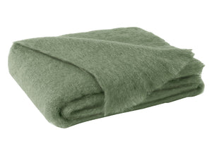 Olive Brushed Mohair