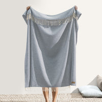 Light Blue Juno Cashmere Throw