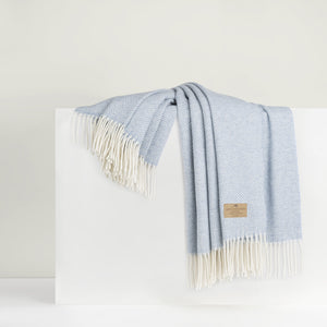 Light Blue Juno Cashmere Throw