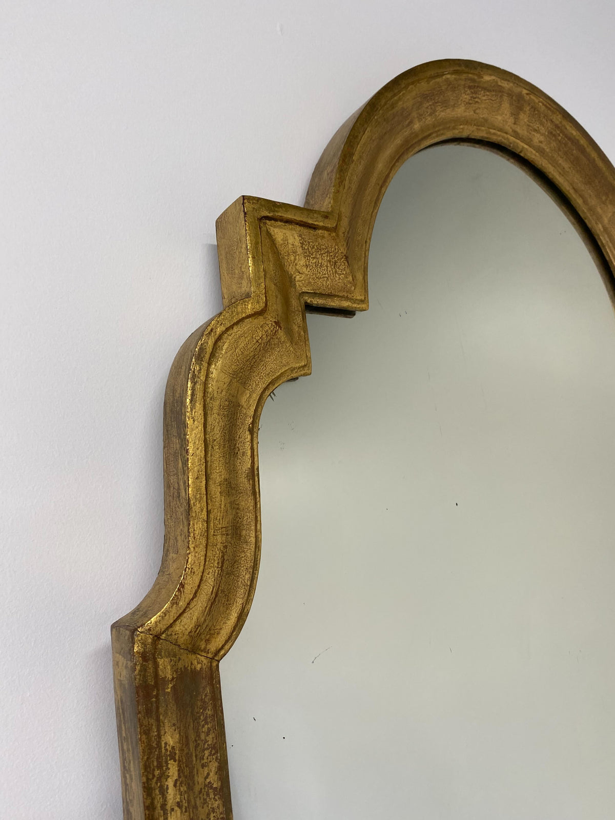 Vintage Gilded Mirror with Arched Top