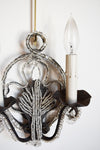 Pair of Antique Crystal Sconces