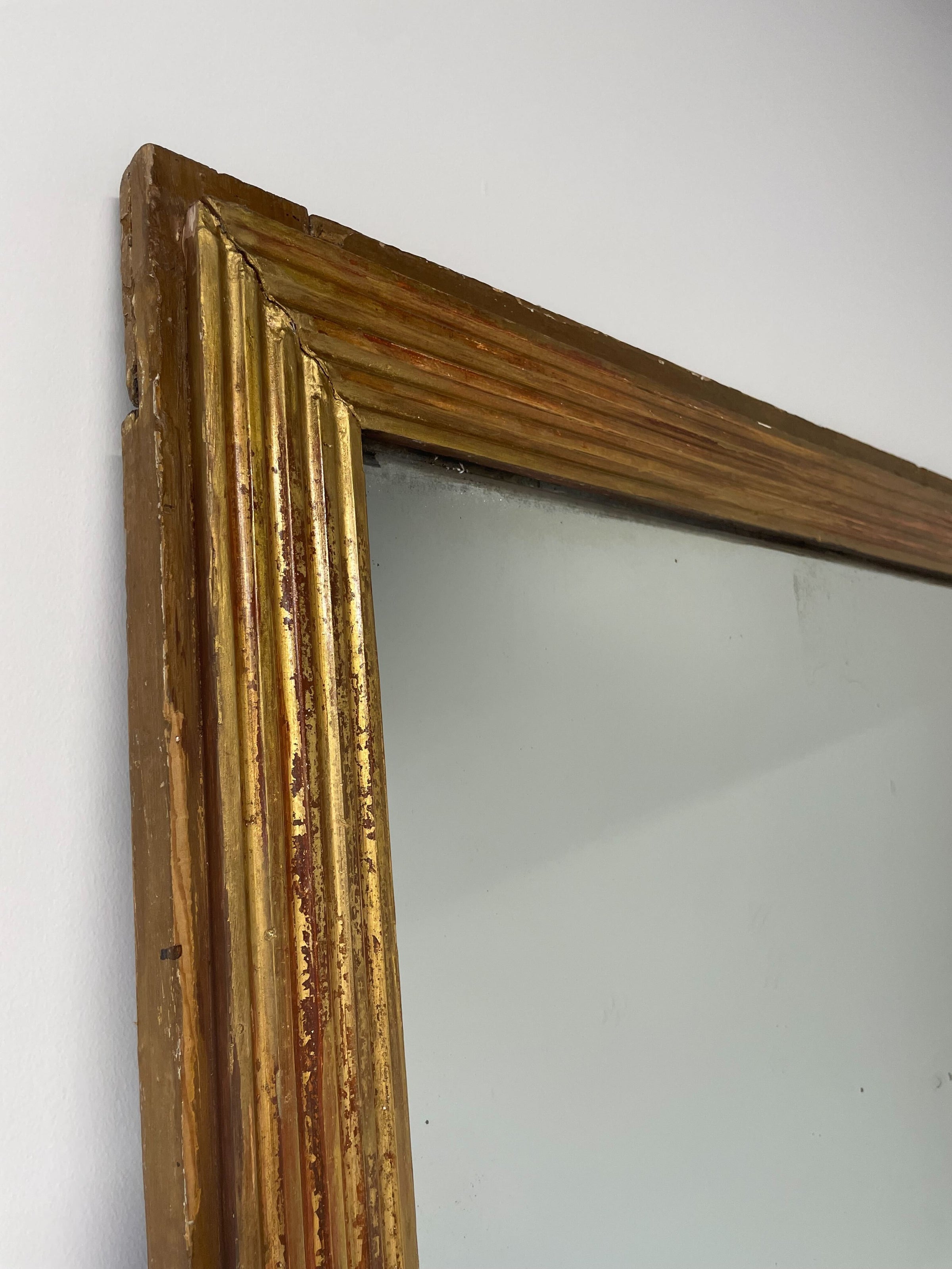 Louis Philippe Gold Reeded Mirror