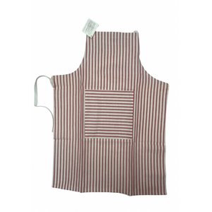 Red and Cream Stripe Busatti Melograno Apron