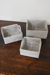 Wicker Square Tray Set