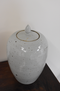 Vintage White Melon Jar