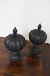 Pair of Matte Black Urns