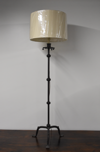 Antique Wrought Iron Floor Lamp with Sphere Design