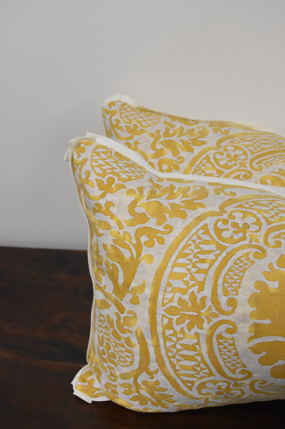 Pair of Yellow Fortuny Pillows