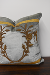 Turquoise Pillow with Gold Embroidery
