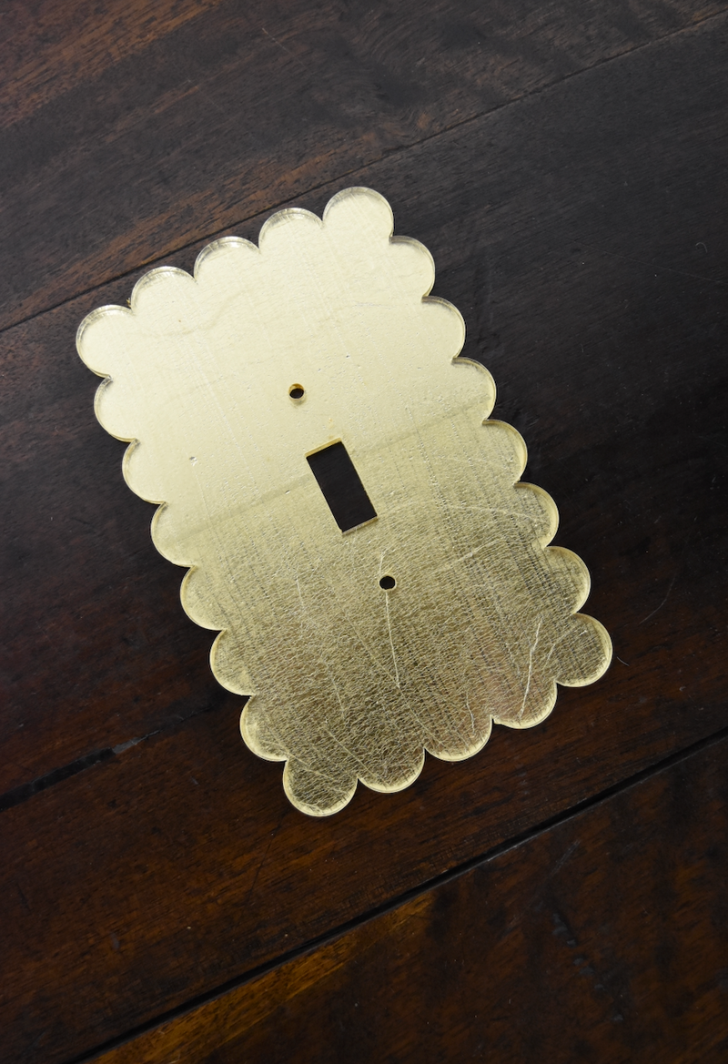 Gold Leaf Gilded Single Switch Plate